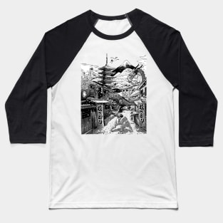 snowing japanese street Baseball T-Shirt